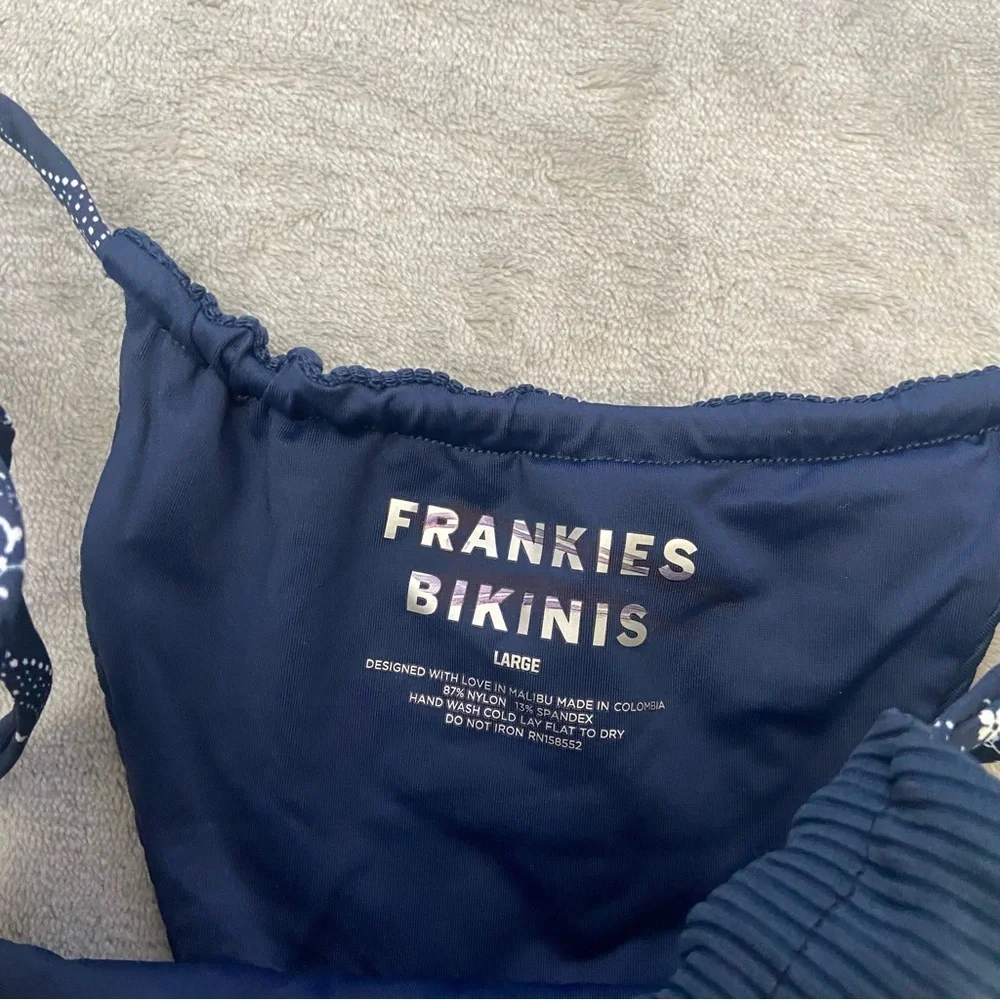 New! Frankie’s Bikini’s Tia ribbed thong string bikini bottom 24127